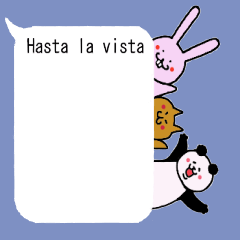 Panda and cat and rabbit