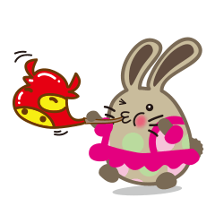 cocky rabbit ~ mace – LINE stickers | LINE STORE