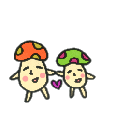 Colorful mushroom sticker2