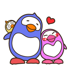 Mamemames, lovey-dovey penguins