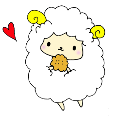 Sticker of colorful sheep