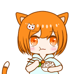 สติ๊กเกอร์ไลน์ Xiao A Ju orange cat