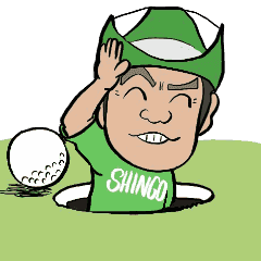 Professional Golfer Shingo Sticker