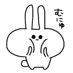 Loose and cute rabbit sticker