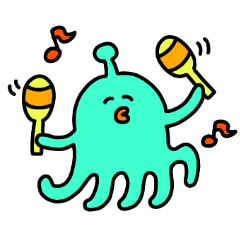 Daily life of aliens sticker