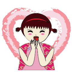 Japanese Kimono Doll Line スタンプ Line Store