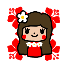 フラ ガール カロちゃん Line スタンプ Line Store