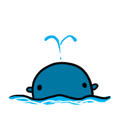 Q whale stickers