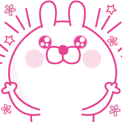 Pink love happy rabbit