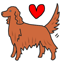 Dog stamp Irish Setter.