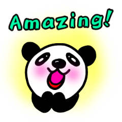 Panda simple word sticker