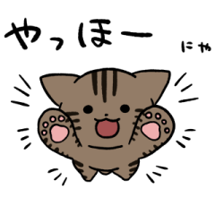 Brown tabby cat sticker 2 :3