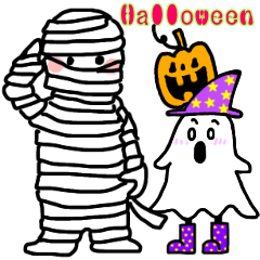 happy Halloween several stickers