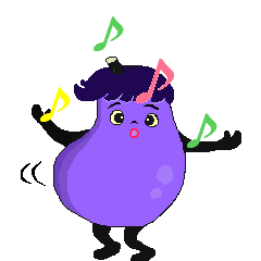 eggplant and tomato(Animated Stickers)