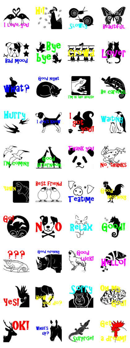 Animal design sticker