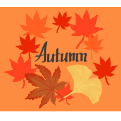 Japanese things sticker -autumn-