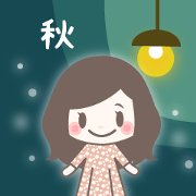 Yurufuwa girly stickers autumn