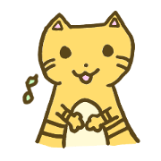 Stripes cat,Feeling expression Sticker