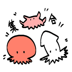 Very cute squid and octopus
