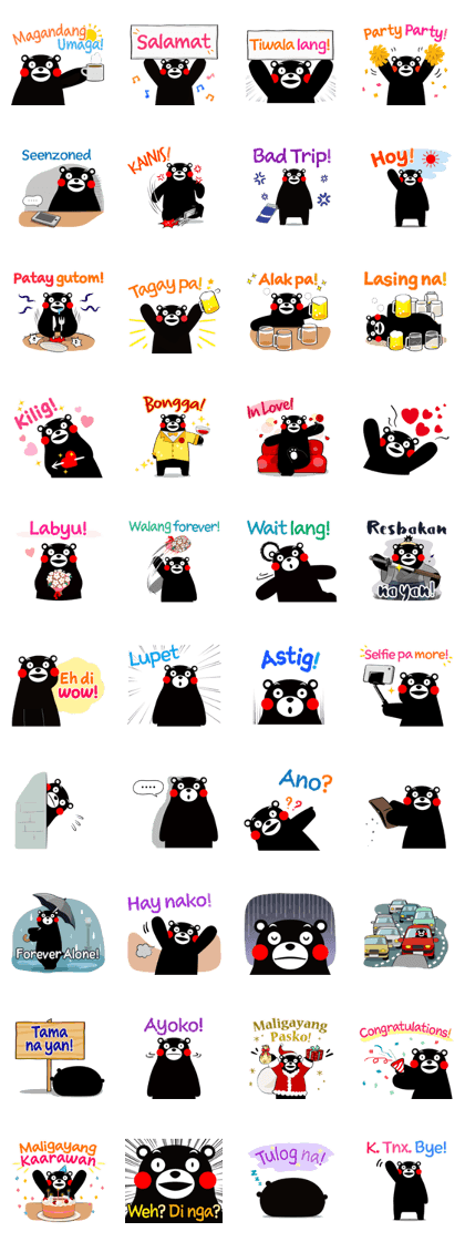 Kumamon Stickers Philippines Ver.