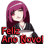 Black cute Happy New Year Brazil