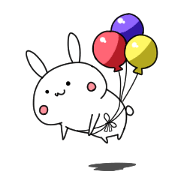 Rabbit's sticker can be used freely.