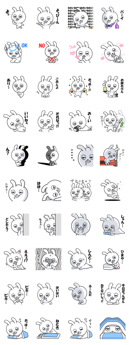 Sleepy white rabbit