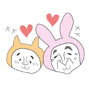 charming rabbit and cat