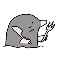 the mole eats ...?