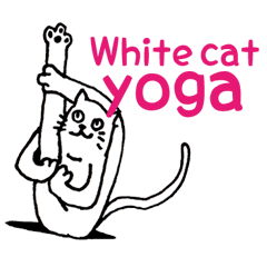 White cat yoga