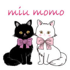 Twins of cat Miu and Momo