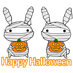 適当ちゃらい兎のウサ吉6 ハロウィンver Line スタンプ Line Store