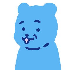 Reply in cheerful English of a blue bear