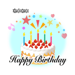 Dedicated sticker to celebrate birthday