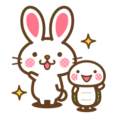 Rabbit & Turtle Sticker