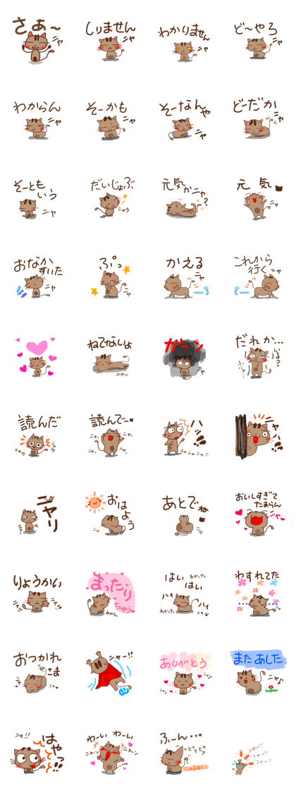 Mutter of a brown cat