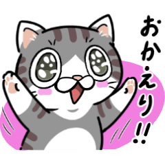 Twinkle eyes cat with basic japanese