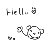 kao-chan for your name Sticker bears