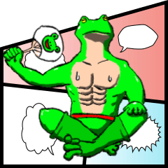 Frog Man Sticker