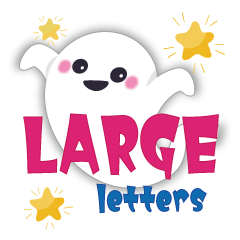 L size character cute ghost-English