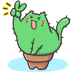 A cat shaped cactus 2(No character ver)