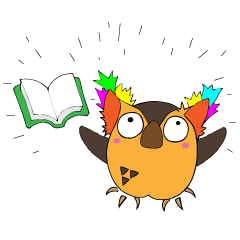 For Everyday!!R.B.Book-owl Sticker