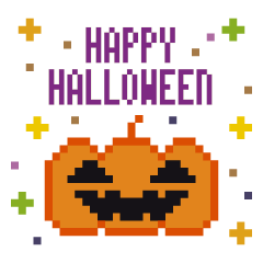 Halloween with pixel art