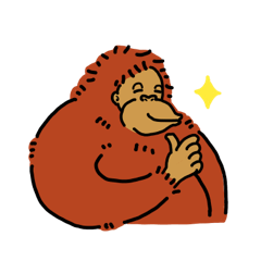 Sticker of Orangutan
