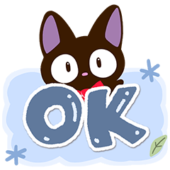 Sticker of Gentle Black Cat (Notepad)
