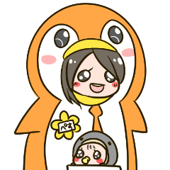 Orange Penguins and Nagimiso Sticker