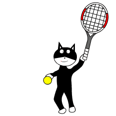 日本猫の影絵スタンプと銀ちゃん3テニス編 Line スタンプ Line Store
