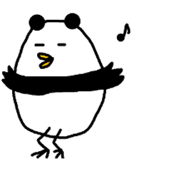 Panda-like bird
