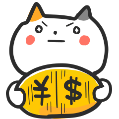 Cat money vocabulary sticker