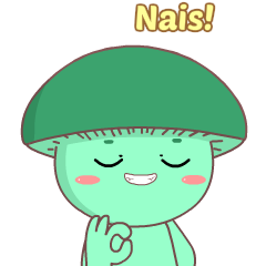 Cute Green Mushroom : Animated